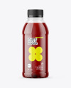 Clear Plastic 16oz Bottle w/ Juice Mockup
