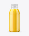 Clear Plastic 16oz Bottle w/ Juice Mockup