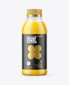 Clear Plastic 16oz Bottle w/ Juice Mockup