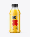 Clear Plastic 16oz Bottle w/ Juice Mockup