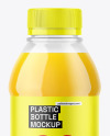 Clear Plastic 16oz Bottle w/ Juice Mockup