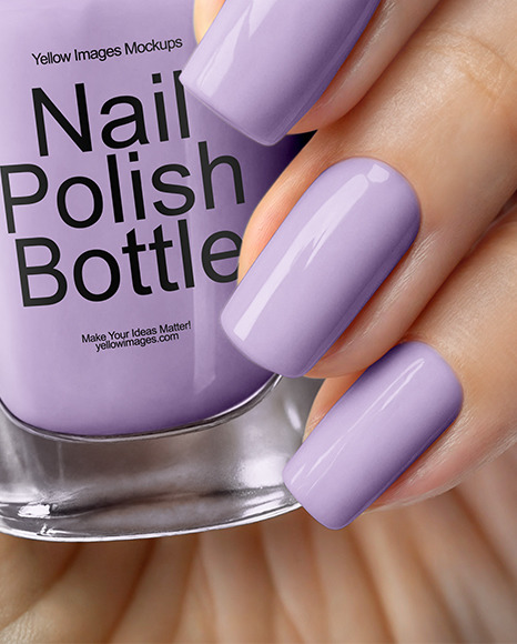 Nail Polish in a Woman's Hand with Manicure Mockup