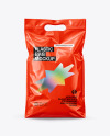 Shiny Plastic Bag with Handles Mockup