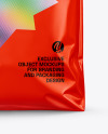 Shiny Plastic Bag with Handles Mockup