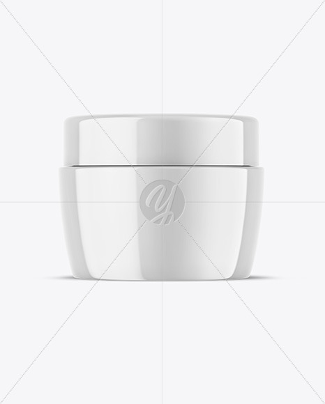 Glossy Cosmetic Jar Mockup