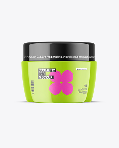 Glossy Cosmetic Jar Mockup - Packaging mockups