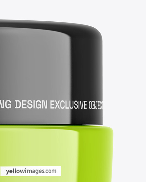 Glossy Cosmetic Jar Mockup
