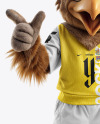 Sports Mascot Eagle Wearing a T-Shirt and Shorts Mockup