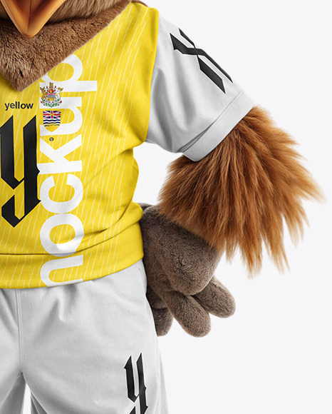 Sports Mascot Eagle Wearing a T-Shirt and Shorts Mockup