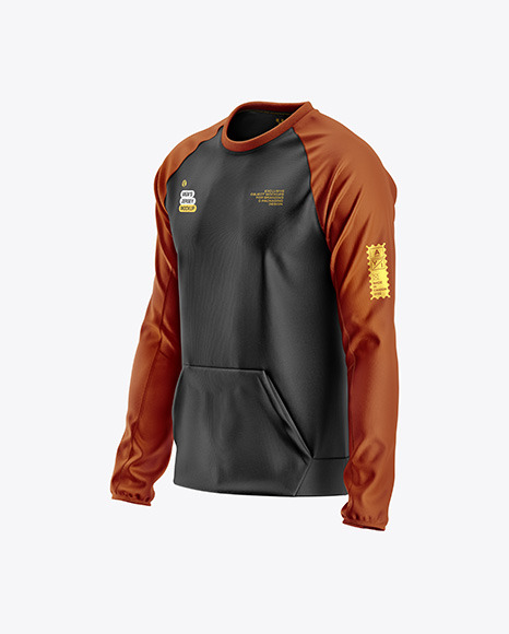 Men's Long Sleeve Jersey Raglan Mockup