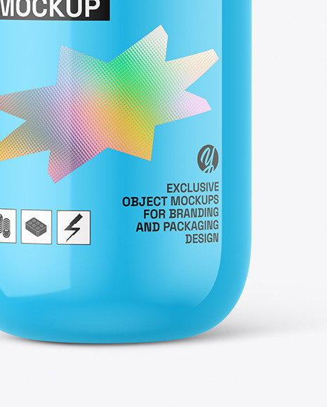 Glossy Cosmetic Bottle Mockup