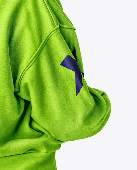 Young Woman Wearing an Oversize Sweatshirt Mockup