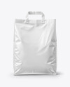 Shiny Plastic Bag with Loop Handles Mockup