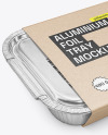 Aluminium Foil Container in Kraft Paper Sleeve Mockup