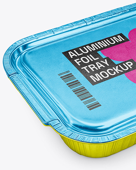 Aluminium Foil Container in Kraft Paper Sleeve Mockup