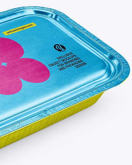 Aluminium Foil Container in Kraft Paper Sleeve Mockup
