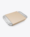 Aluminium Foil Container in Kraft Paper Sleeve Mockup