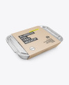 Aluminium Foil Container in Kraft Paper Sleeve Mockup