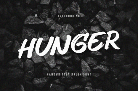 Hunger - Handwritten Brush Font - Handwriting font