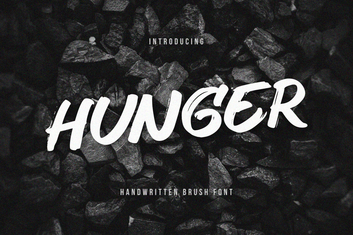 Hunger - Handwritten Brush Font Hunger - Handwritten Brush Font