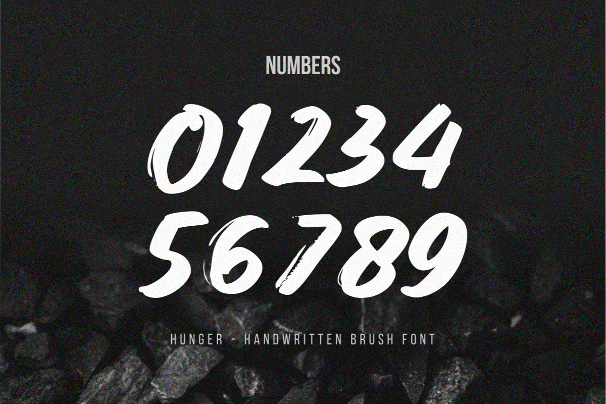 Hunger - Handwritten Brush Font Hunger - Handwritten Brush Font