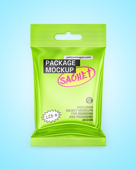 Glossy Metallic Package Mockup