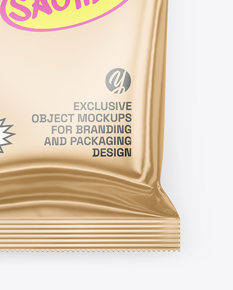 Glossy Metallic Package Mockup