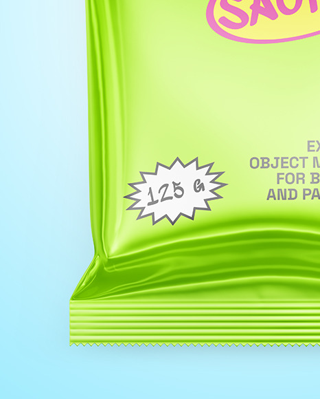 Glossy Metallic Package Mockup