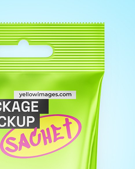 Glossy Metallic Package Mockup