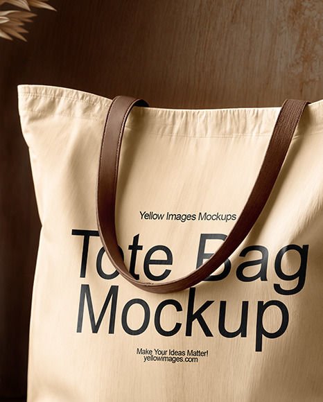 Tote Bag in a Boho Style Room Mockup