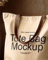 Tote Bag in a Boho Style Room Mockup