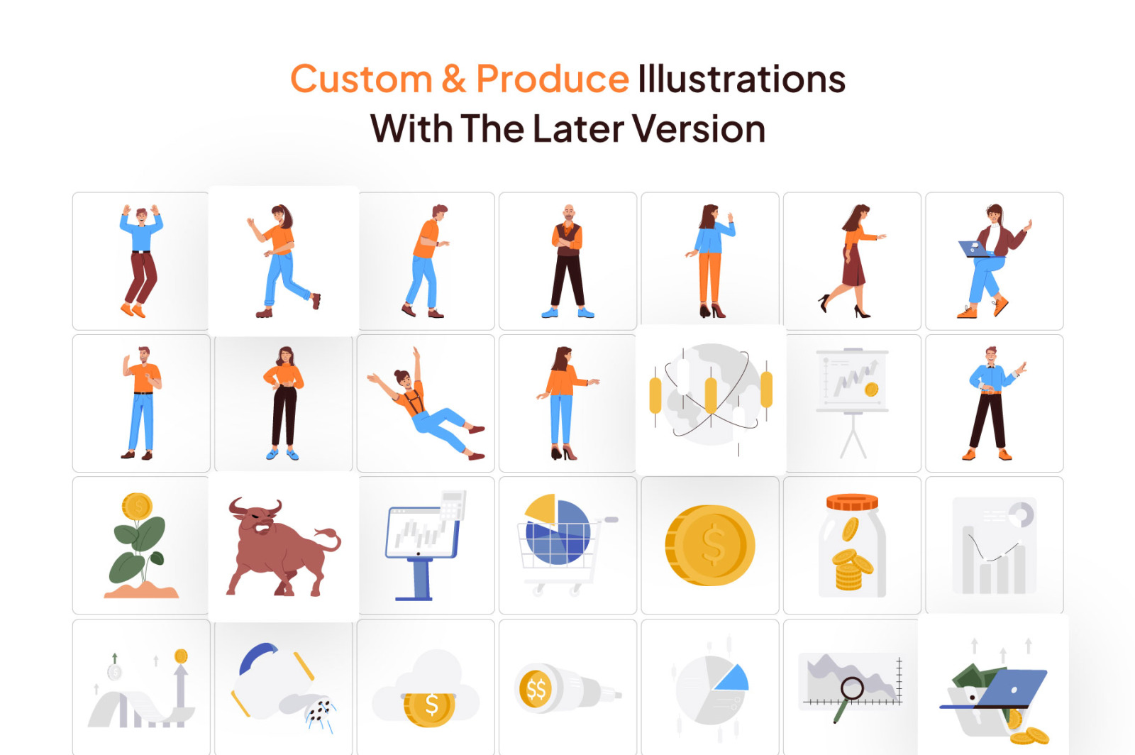 Stock and Finance Illustration Set Stock and Finance Illustration Set