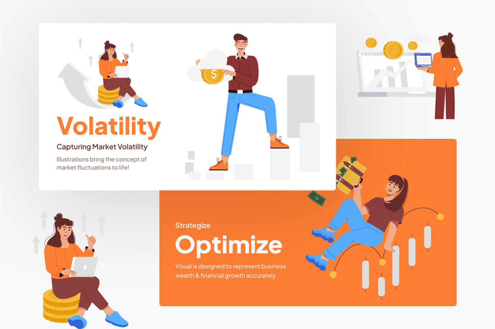 Stock and Finance Illustration Set Stock and Finance Illustration Set