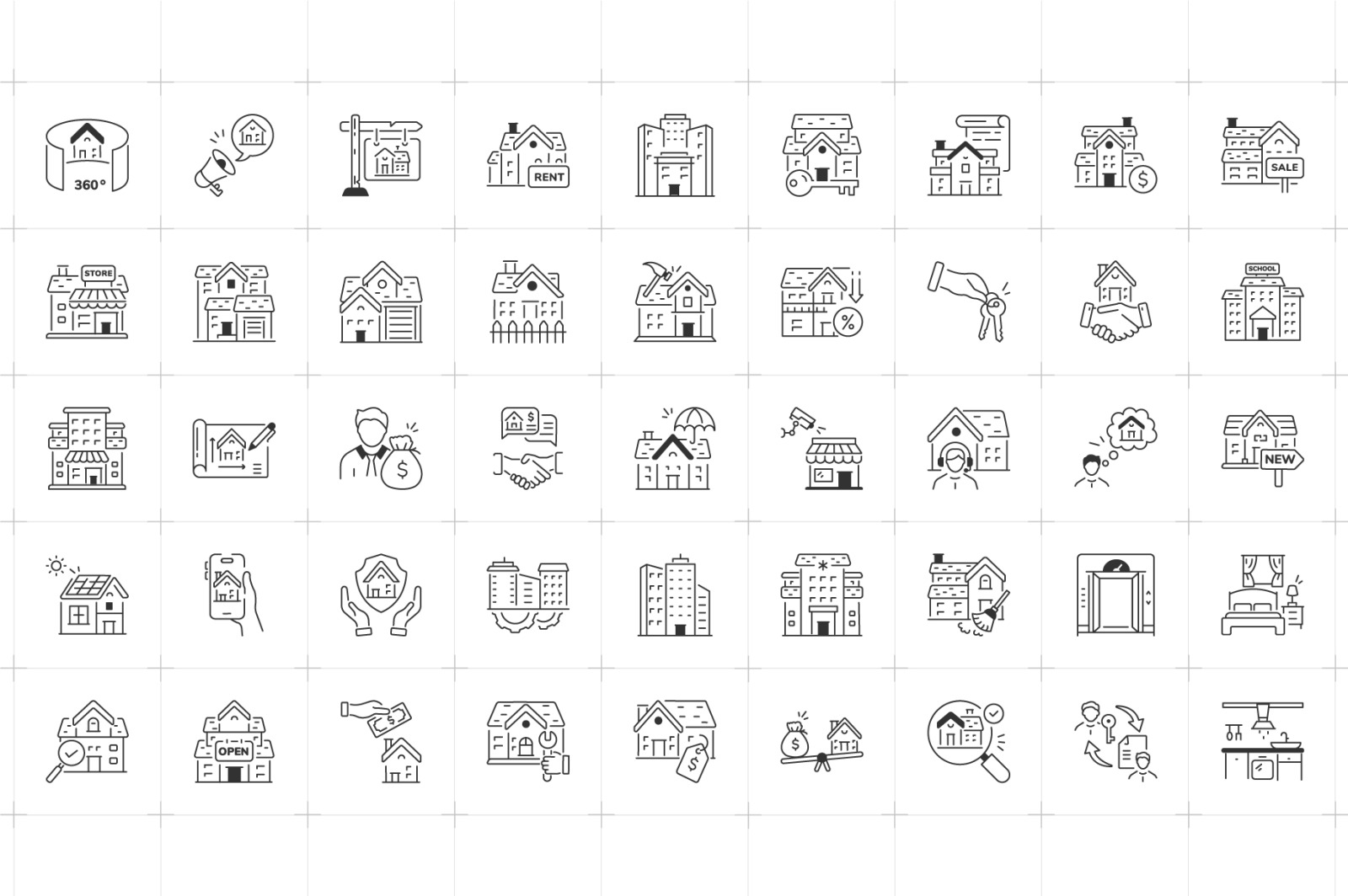 Real Estate and Apartment Icons Real Estate and Apartment Icons