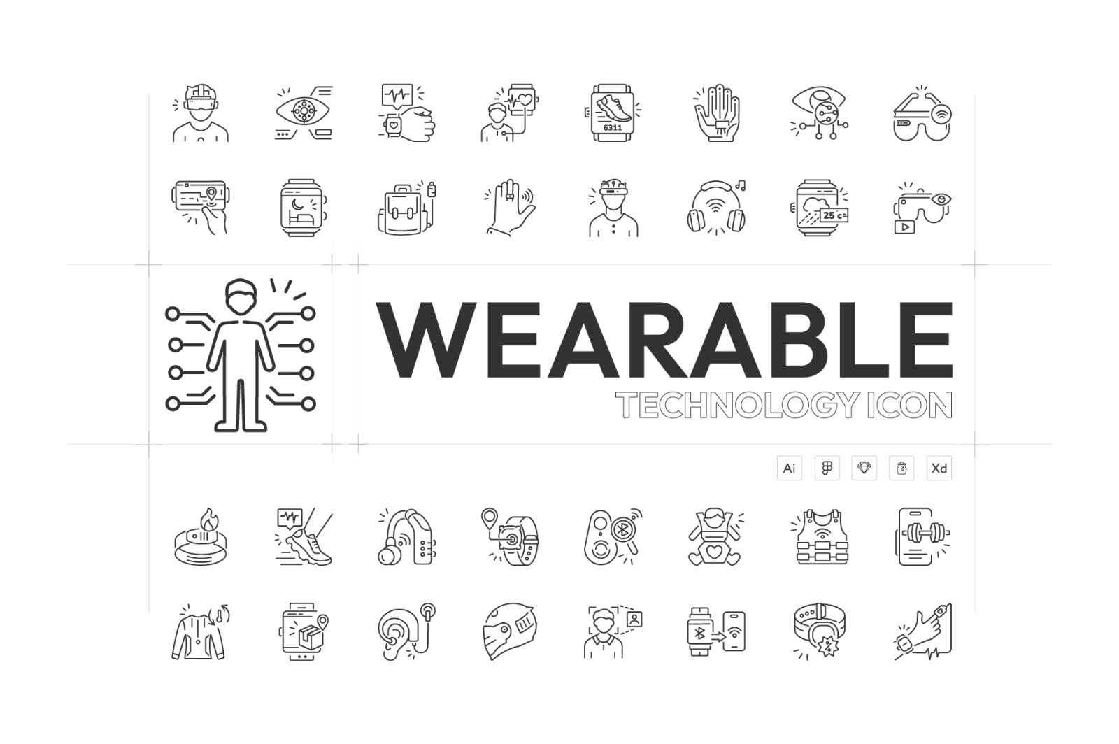 Wearable Technology Icon Set Wearable Technology Icon Set