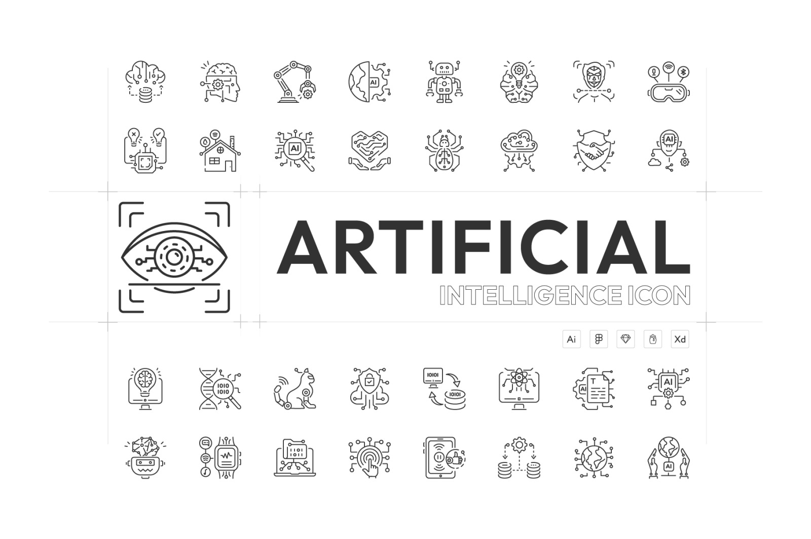 Artificial Intelligence Icon Set Artificial Intelligence Icon Set