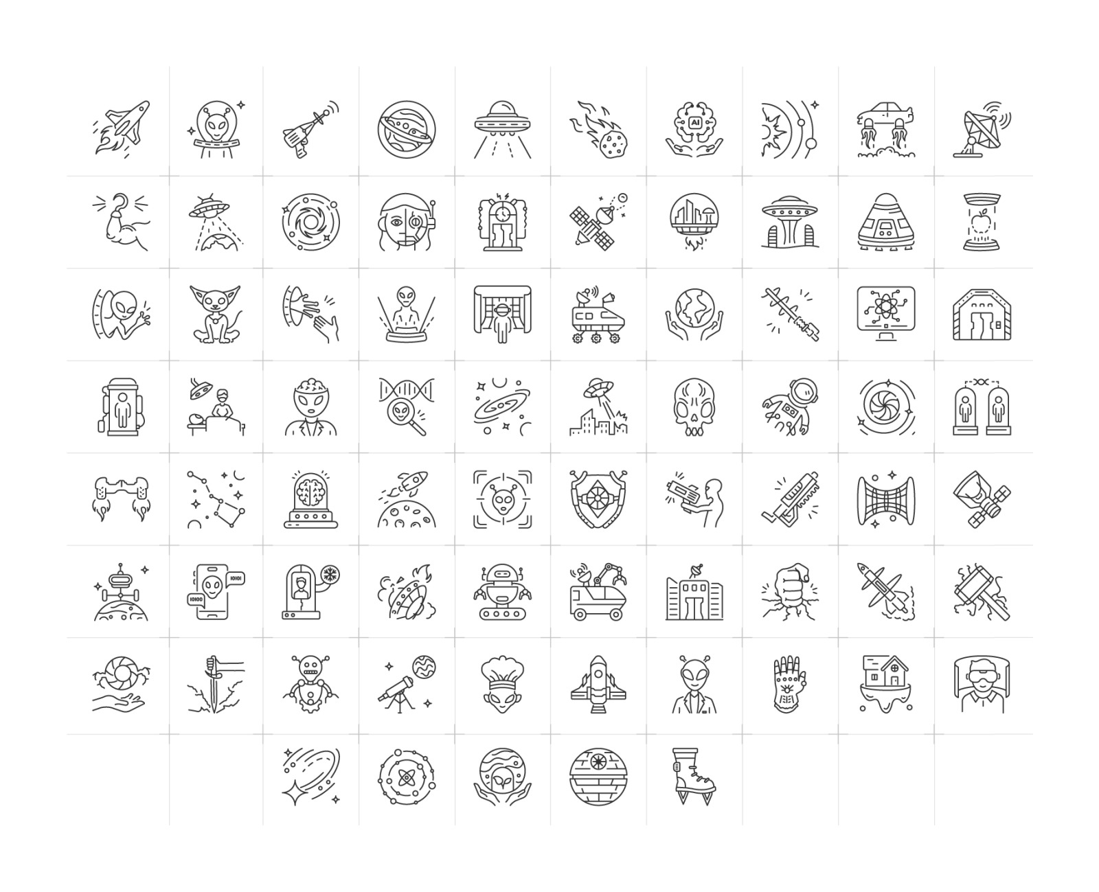Sci Fi Icons Art Collection Sci Fi Icons Art Collection