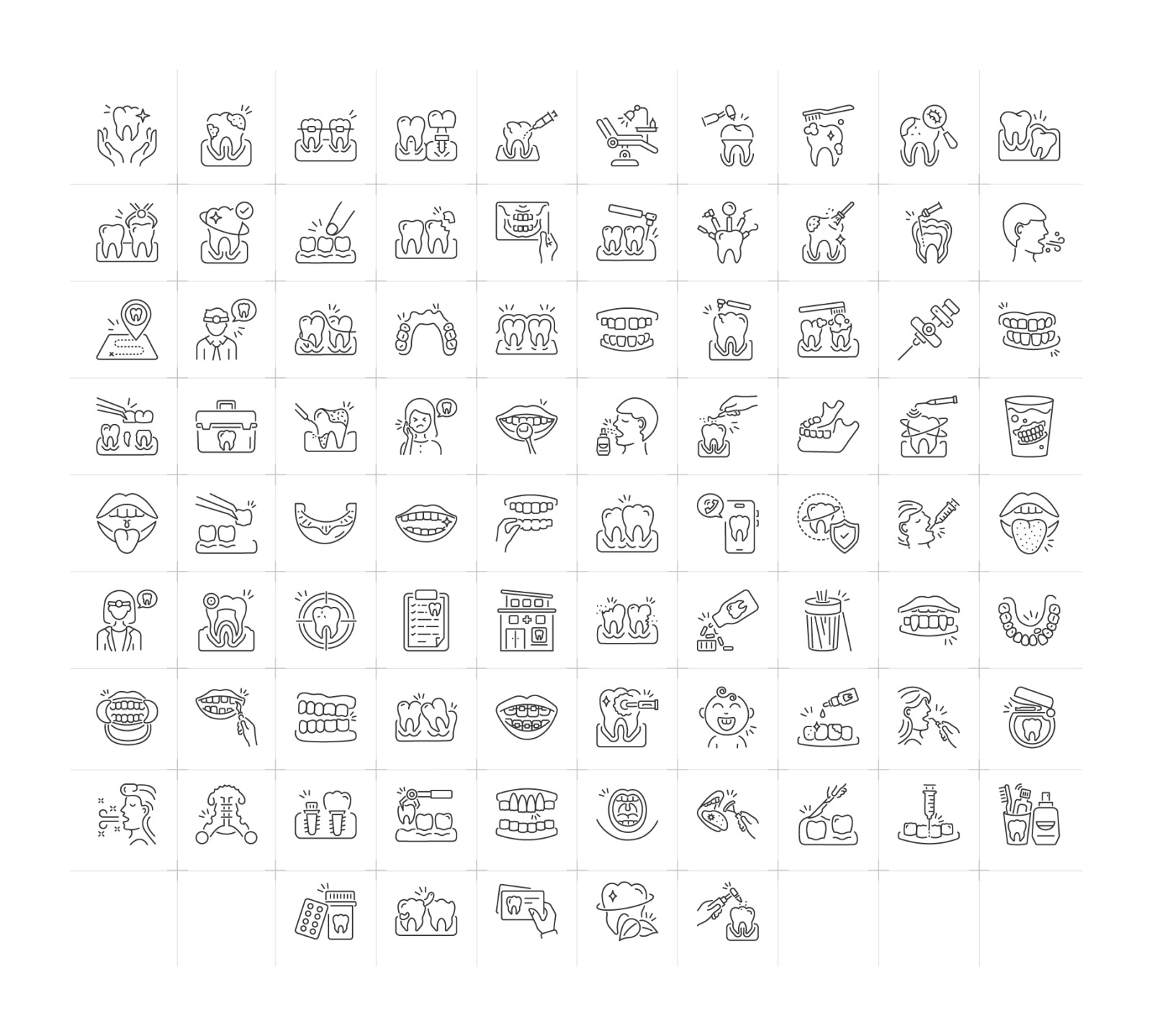 Animated Dental Icons