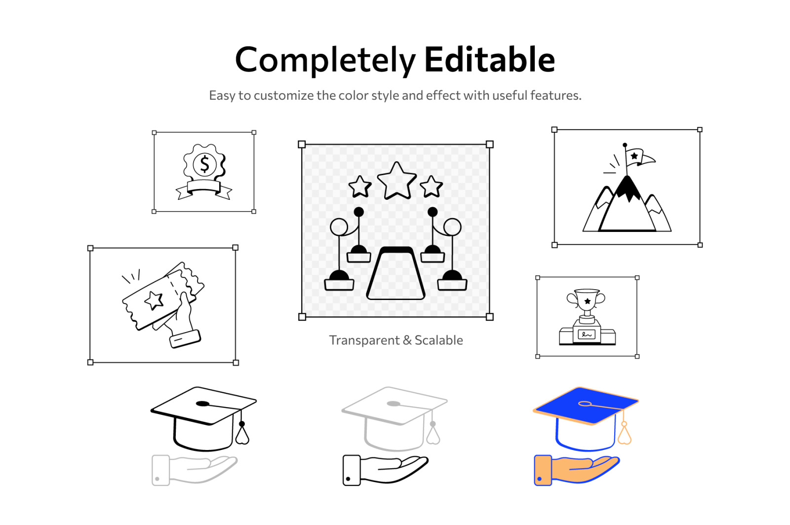 Achievement Doodle Icon Set Achievement Doodle Icon Set