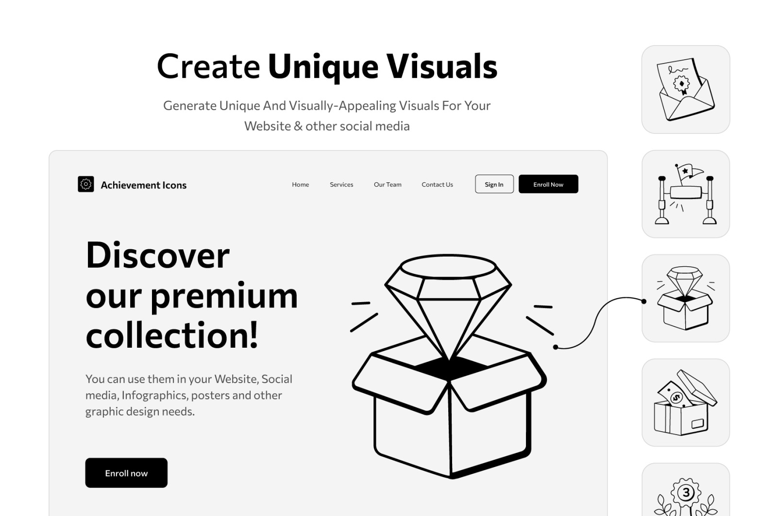 Achievement Doodle Icon Set Achievement Doodle Icon Set