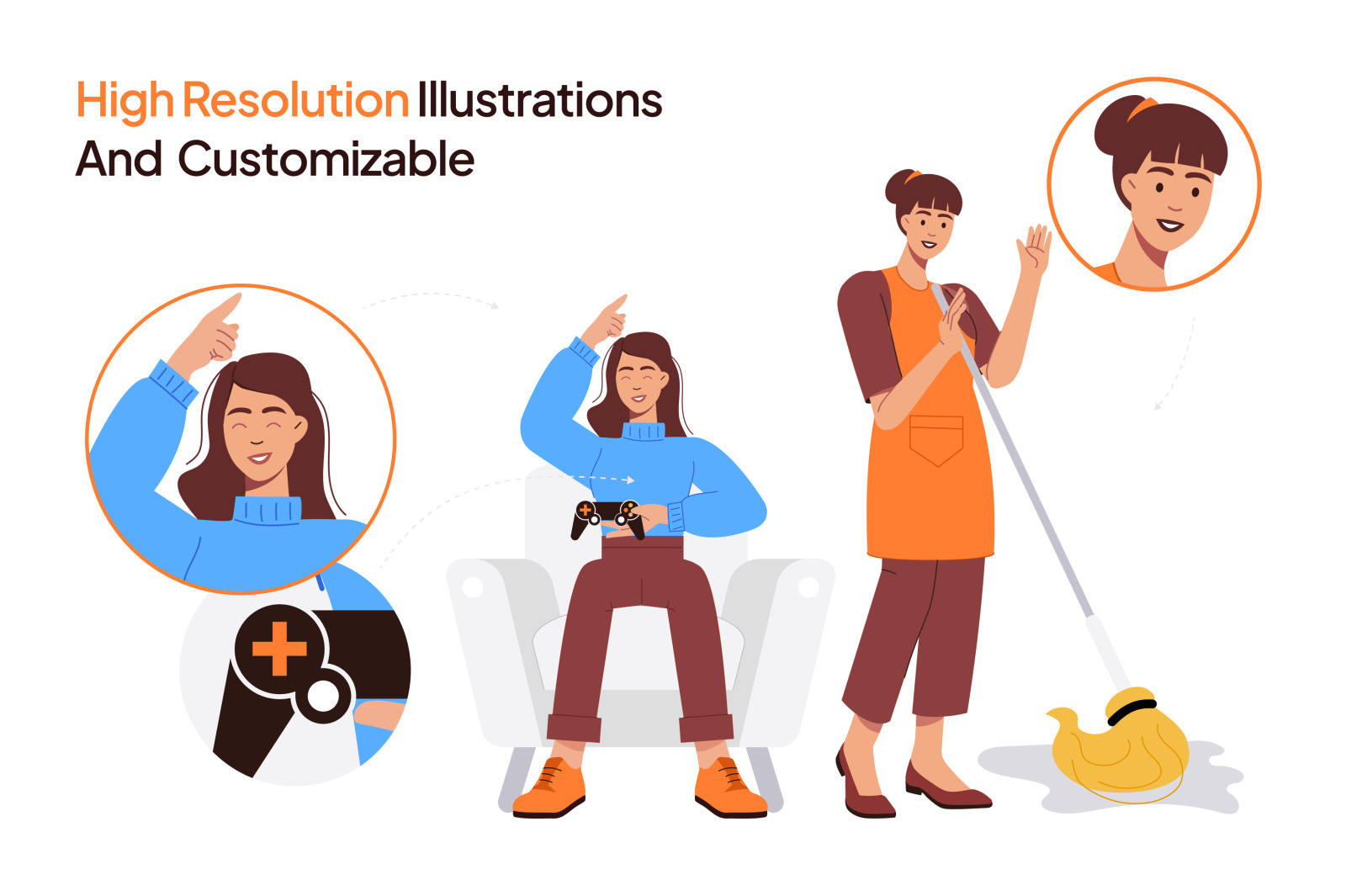 People Life Illustration Set People Life Illustration Set