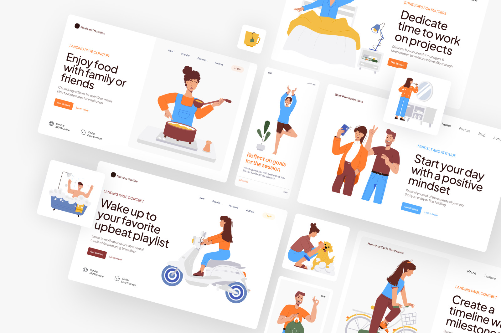 People Life Illustration Set People Life Illustration Set