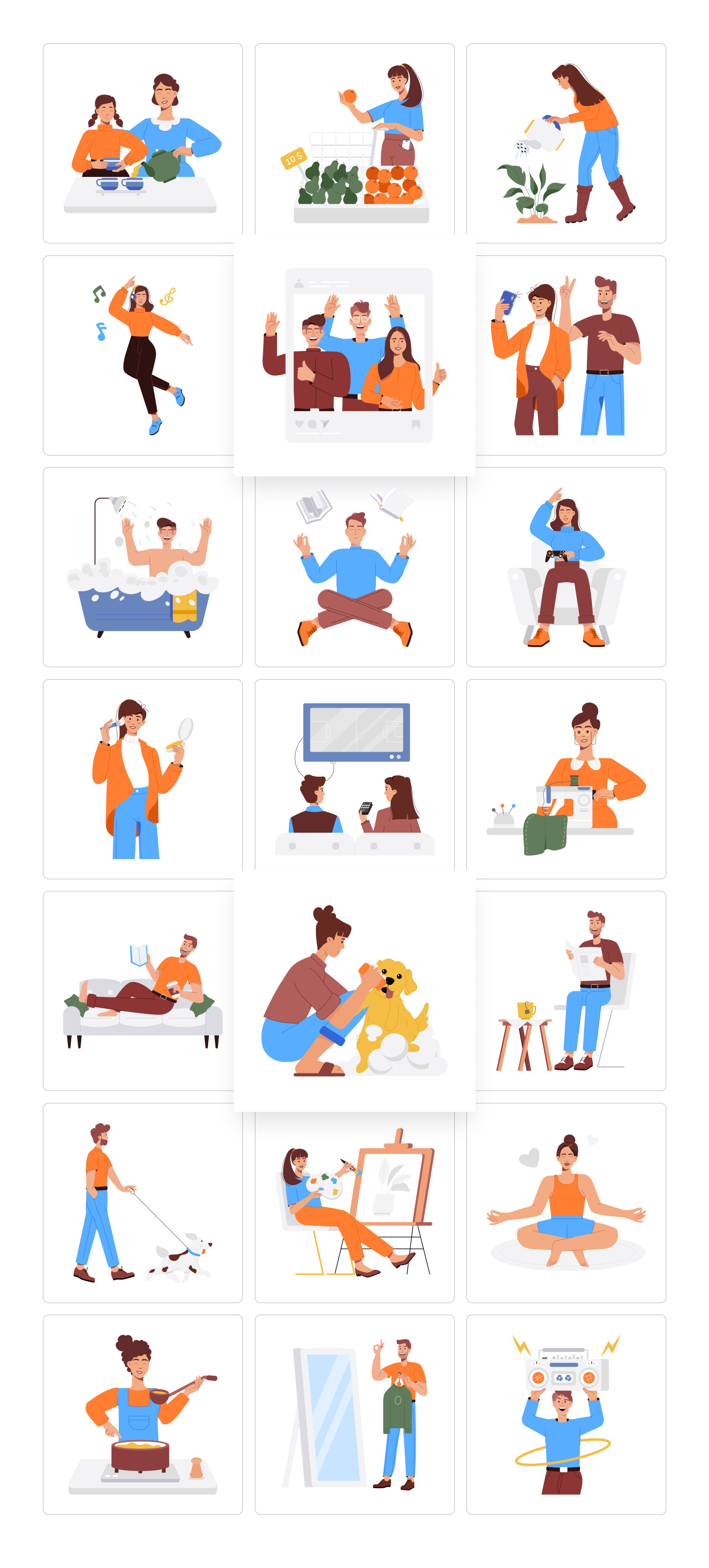 People Life Illustration Set People Life Illustration Set