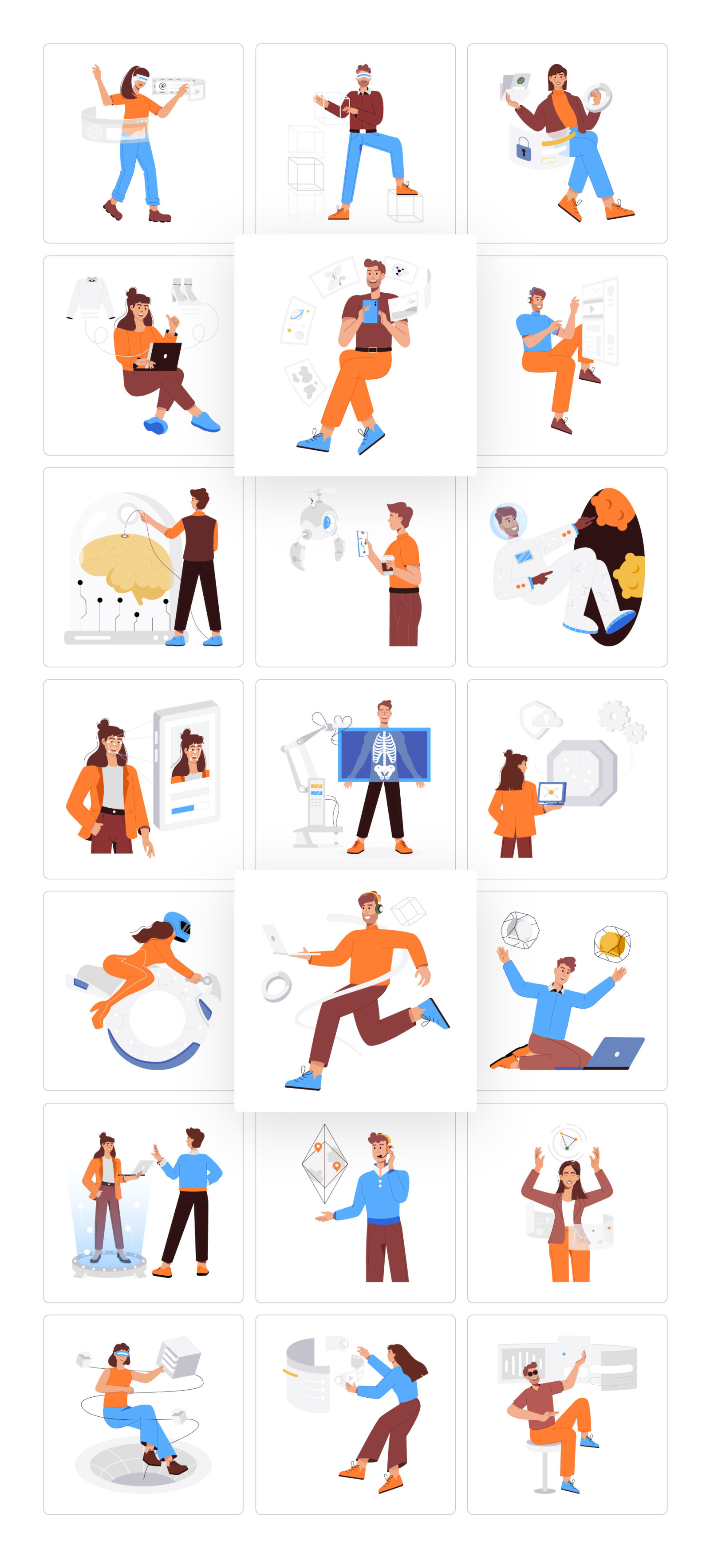 Technology Illustration Set Technology Illustration Set