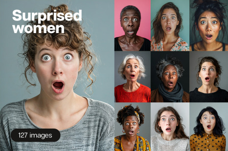 Surprised women - 127 images - Excitement