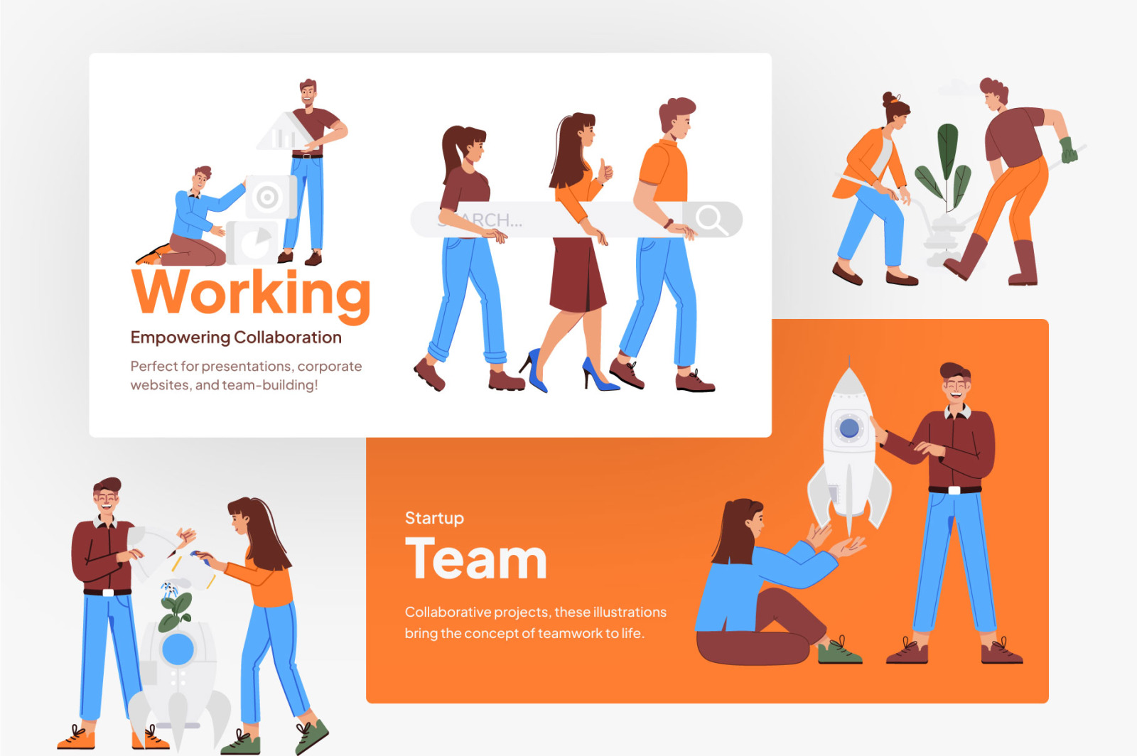 Teamwork Illustration Set Teamwork Illustration Set