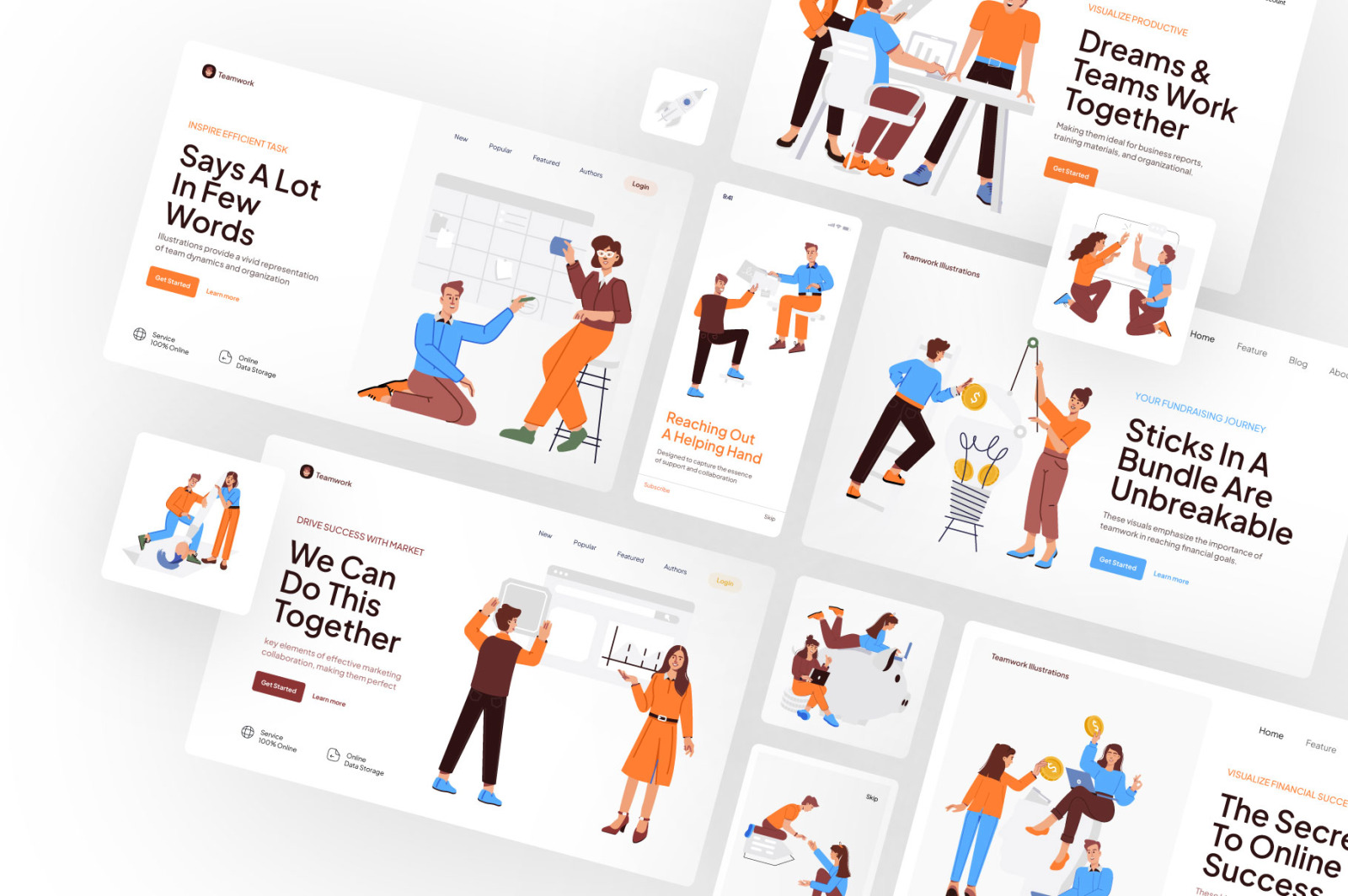 Teamwork Illustration Set Teamwork Illustration Set