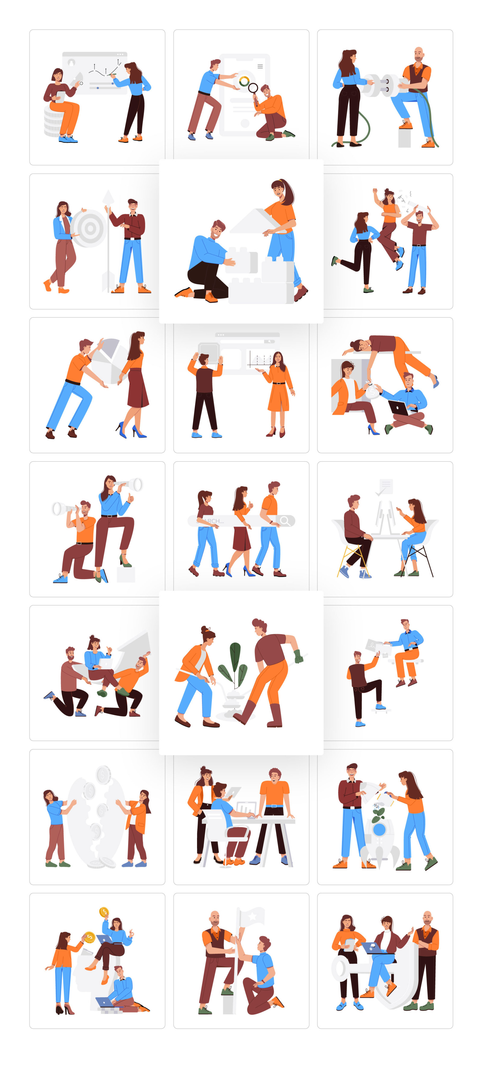 Teamwork Illustration Set Teamwork Illustration Set