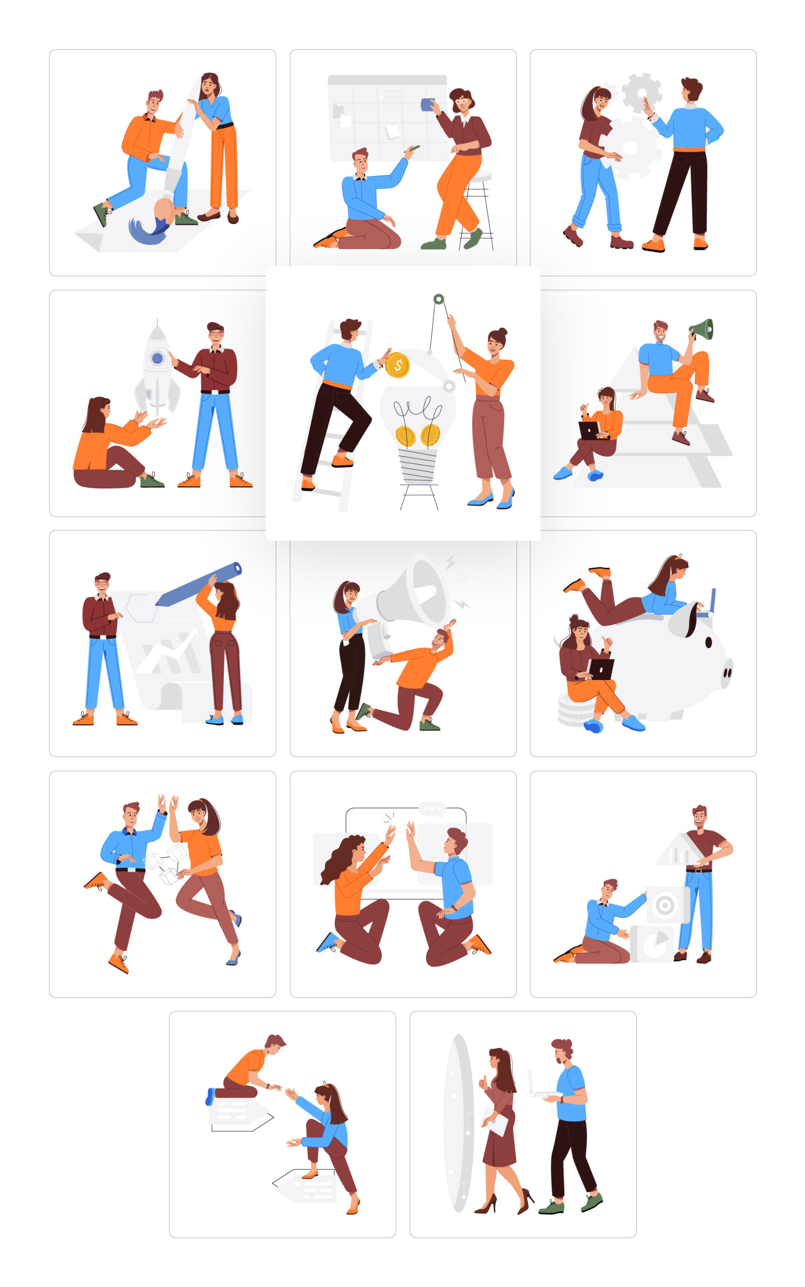 Teamwork Illustration Set Teamwork Illustration Set
