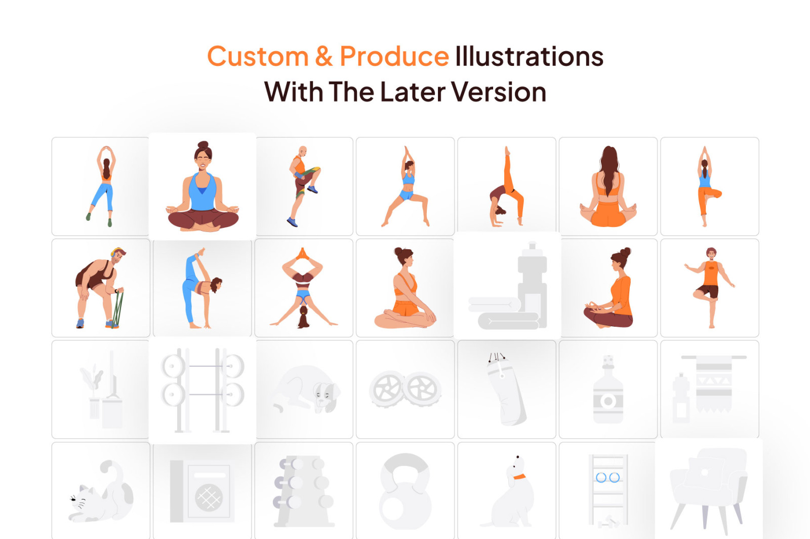 Yoga Exercise Illustration Set Yoga Exercise Illustration Set